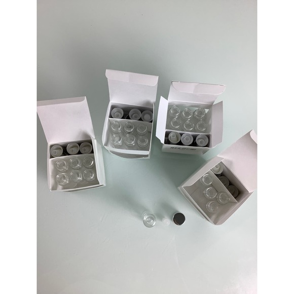 Clear glass silver cap with roll on bottles 5 ml or 1/6 oz Qty 23 units NEW - Picture 4 of 6